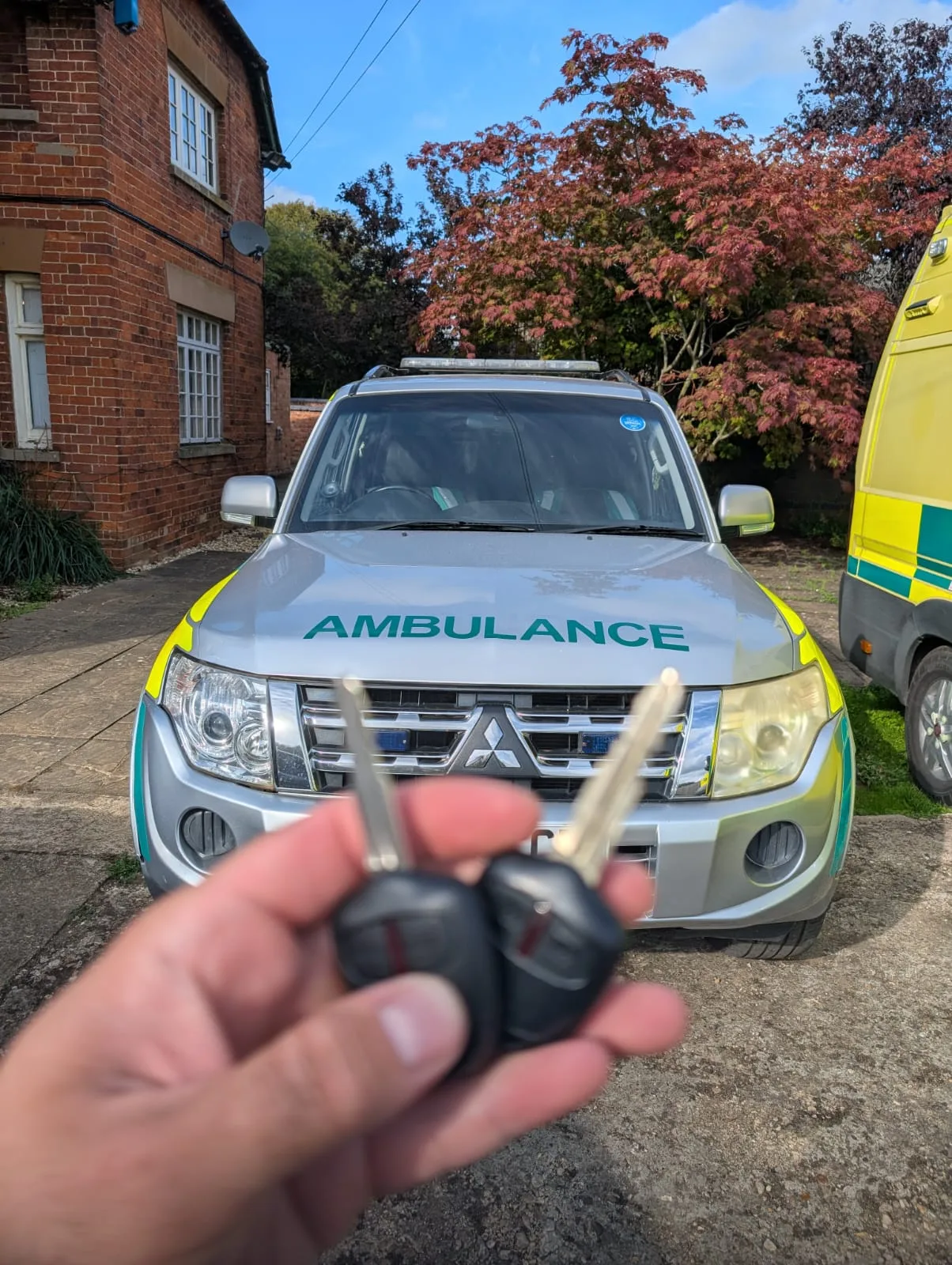 Mitsubishi Shogun ambulance — spare key added and programmed on-site at Whilton Mill