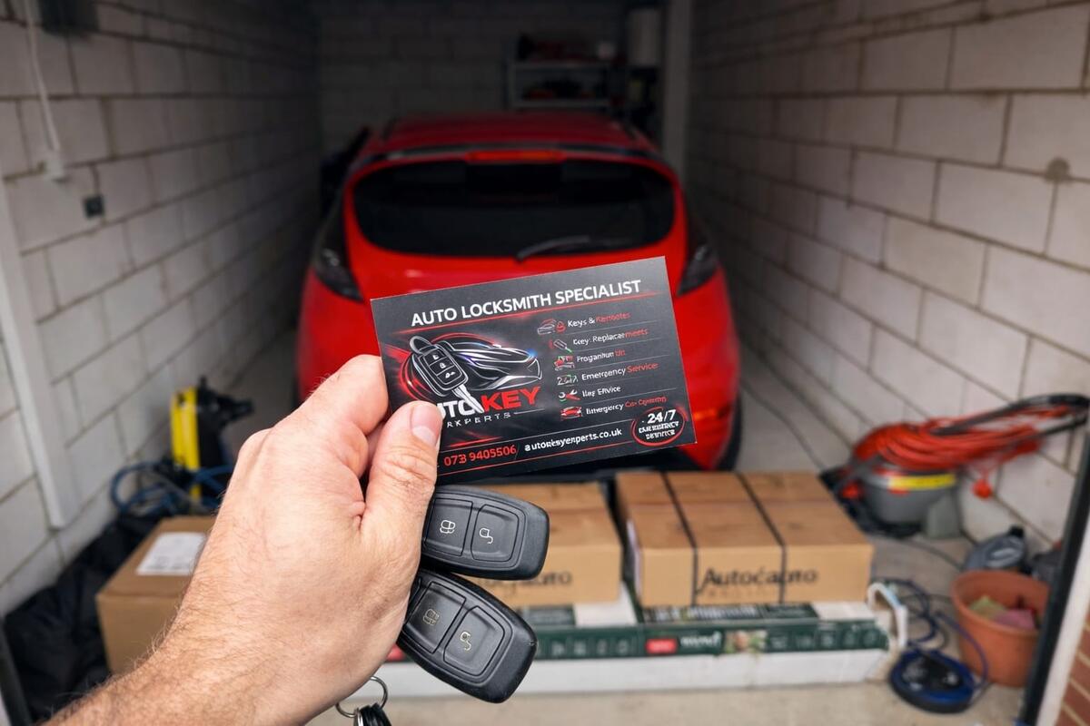 Car key fob replacement completed at roadside