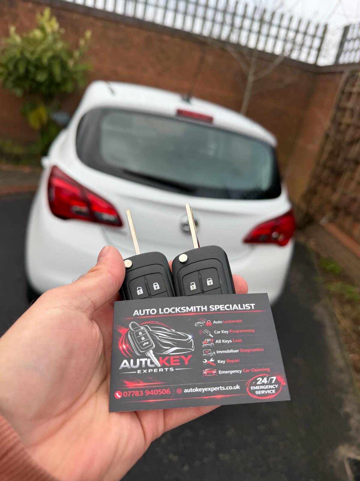 Key programming job on customer's driveway