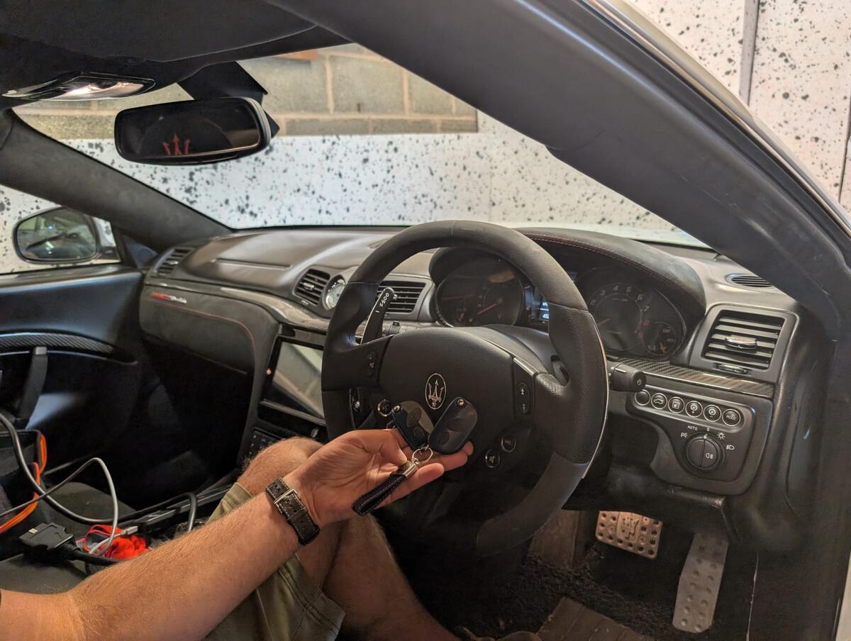 Car key fob programmed and ready